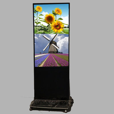 Ultra Thin Design High Brightness Floor Stand 65" LCD Digital Signage Display